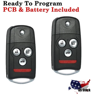 2 para 2009 2010 2011 2012 2013 2014 ACURA TSX ZDX TL mando a distancia sin llave llavero de coche Foto 1 de 4