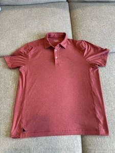 UNTUCKit Polo Shirt Mens Medium Performance Stretch Short Sleeve Golf Casual Red - Picture 1 of 7