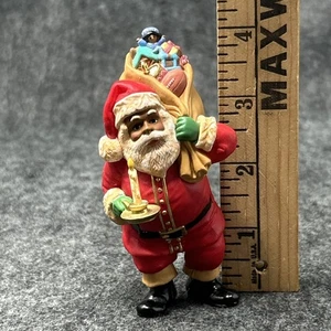 Vtg Hallmark 1996 Black Santa Claus Ornament Candle & Toy Sack Christmas - Picture 1 of 7