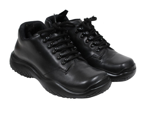 Prada Vintage AW99 Chunky Derby US8 UK7 Pelle Nera Punta Quadrata Platform Pizzo