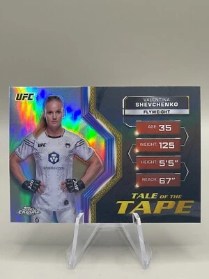 2024 Topps Chrome UFC Valentina Shevchenko Tale Of The Tape Refractor Insert - Image 1 of 4