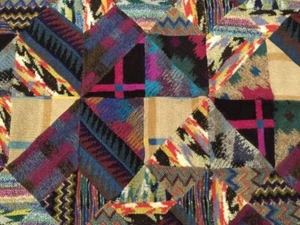 Missoni Knit Tapestry Rug, Bold Geometric Pattern Used - Picture 1 of 3