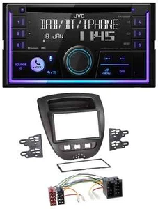 JVC MP3 USB 2DIN DAB Bluetooth CD Autoradio für Citroen C1 Toyota Aygo Peugeot 1 - Bild 1 von 8