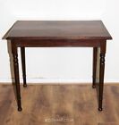 Lovely Antique Mahogany Side Table - Turned Legs - Pad Feet - 72.5Cm High