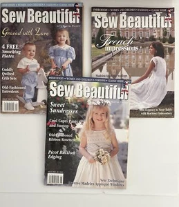LOT: 2002 SEW BEAUTIFUL MAGAZINES, EUC, Patterns, Smocking, French Impressions - Picture 1 of 11