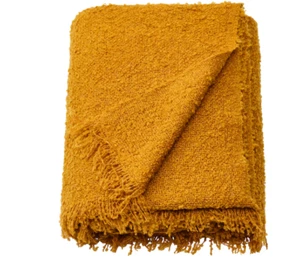SANDBRODD Throw, Dark yellow, 51x67 " - Picture 1 of 3