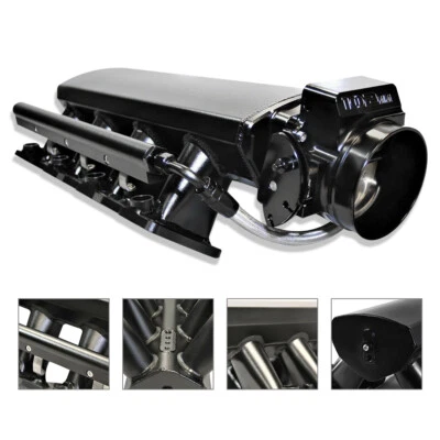 Colector de admisión baja 102 mm LS1 LS2 LS6 4,8 L 5,3 L 5,7 L y cuerpo de acelerador de riel de combustible BK Foto 1 de 4