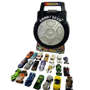 GOODYEAR RACING TEAM TAKE ALONG CASE Filled W 21 Vintage HOT WHEELS Cars Vintage - Picture 1 of 12