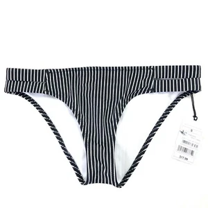 Shade & Shore Damen Größe S Bikinihose geringe Abdeckung frech schwarz weiß gestreift - Bild 1 von 12