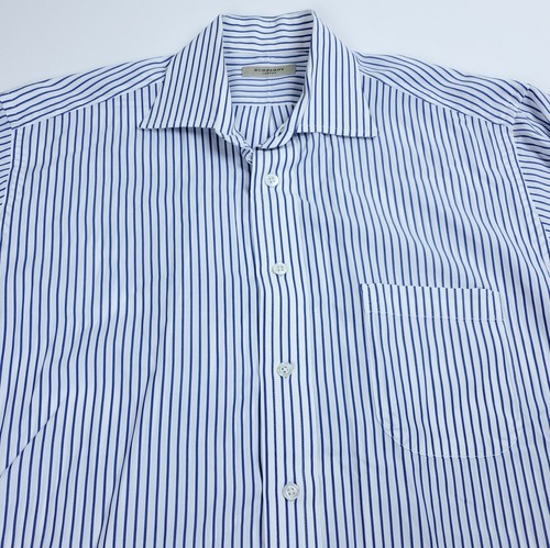 Abito Burberry London 15 5 R bianco e blu viola a righe camicia L S