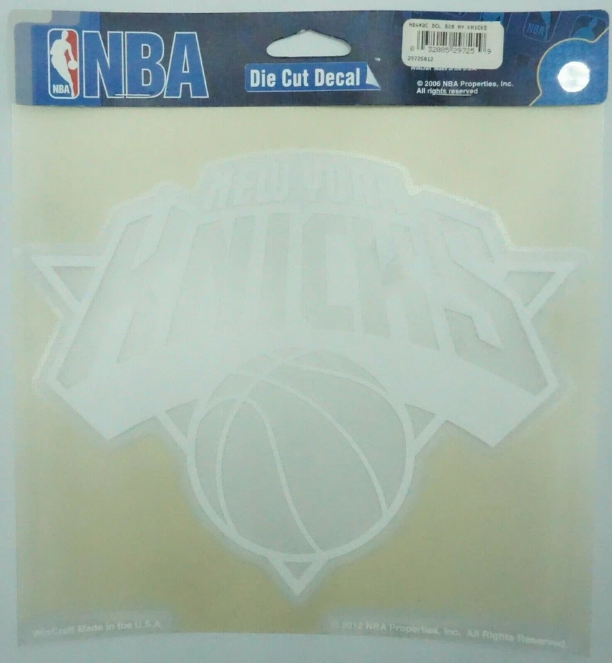 Calcomanía despegable transparente NBA New York Knicks Wincraft 8"x 8" NUEVA VER DESCRIPCIÓN Foto 1 de 1