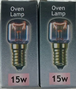 2 Pack Crompton 15W 15 Watt OVEN LAMPS SES E14 BULB LAMP BRANDED - Picture 1 of 3
