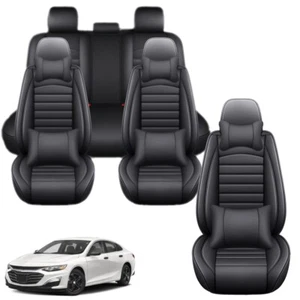 For Chevrolet Malibu Car Seat Covers Full Set Leather Front Rear Protectors Pad - Picture 1 of 10