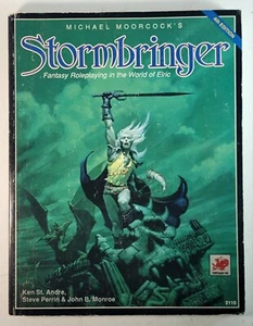 MICHAEL MOORCOCK'S STORMBRINGER ELRIC RPG 1990 Chaosium 2110 4th Ed. Rulebook  - Picture 1 of 24