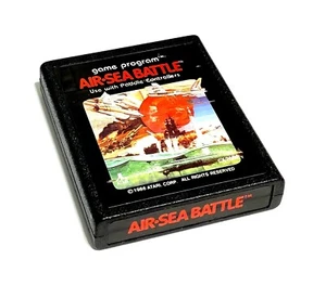 AIR-SEA BATTLE (Atari 2600, 1986) White Logo Letters (Misprint "Paddle") Rare - Picture 1 of 4