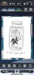 Topps Star Wars Digital Card Trader Blue Humor Black & White Jar Jar Award - Picture 1 of 1