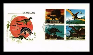 US COVER DINOSAURS FDC SETENANT SCOTT 2425A HOUSE OF FARNAM CACHET - Picture 1 of 2