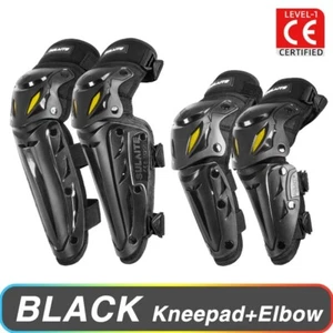MX Motorcycle Motocross Hinged Knee Shin Pads Guard Protective Gear Body Armour - Foto 1 di 18