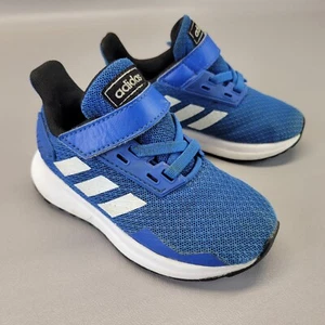 Adidas Unisex Performance Duramo 9 Kid's Size 7K Blue Sneaker Shoes BC0823 - Picture 1 of 16