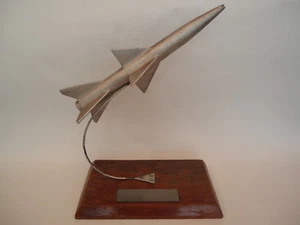 Old Rare Soviet USSR Metal Souvenir Rocket Space Cosmos Desktop Model Hand Made - Picture 1 of 12