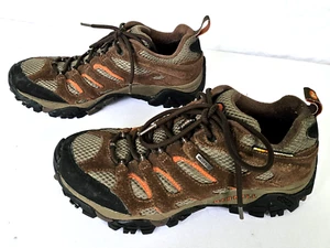 Merrell MOAB WTPF Hiking Shoes Mens Size 8 Brown Orange Gray Great Tread - Picture 1 of 10