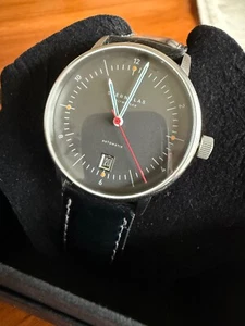 Sternglas Naos Pro 38mm Automatic Anthracite Bauhaus Design German Watch - Picture 1 of 14
