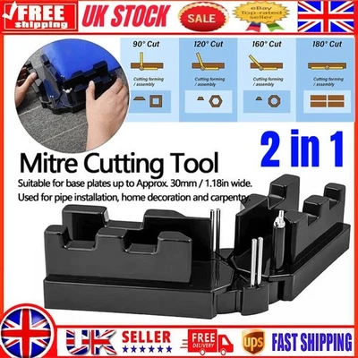 2-in-1 Measuring Sawing Mitre Angles Bevels Cutting Tool Miter Saw Protractor UK