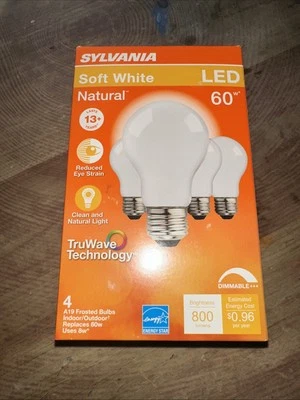 C-2.4X Sylvania Soft White LED Bulb  Light A19 Dimmable -Free Shipping 800 Lumes - Image 1 of 2