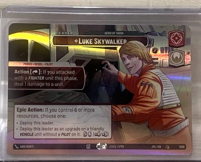 Star Wars Unlimited Showcase Card #1008 ~ Luke Skywalker Hero Of Yavin - Image 1 of 2