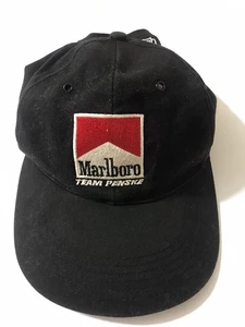 Marlboro Team Penske Indy Autorennen bestickt verstellbar schwarz Strapback Mütze - Bild 1 von 8