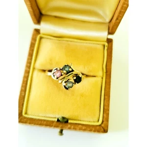 Vintage 10K Gold Multi Gem Ring - Picture 1 of 7