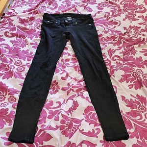 True Religion Women's black Skinny Jeans Misty Pave. Crystal Button Sparkle! - Picture 1 of 11