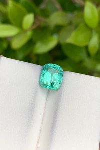 2,65 Karat - bläulich grüner natürlicher Turmalin Kissenschnitt aus Afghanistan - Bild 1 von 4