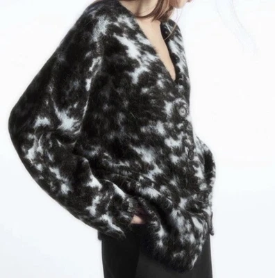 Cárdigan COS Carey Jacquard Mezcla Lana Alpaca Invierno Suave Talla L Nuevo sin Etiquetas Foto 1 de 4