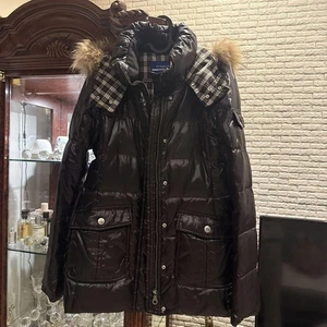 Piumino Burberry blu etichetta puffer jacket colore nero maniche lunghe dal Giappone - Foto 1 di 24