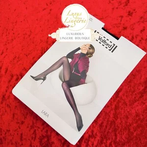Lara Tights By Wolford M Medium Black Tights Design Geometric - Picture 1 of 9