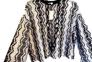 NEXT ~ XL ~ OPEN WEAVE ~BLACK & WHITE JUMPER/TOP ~ BNWT - Picture 1 of 8