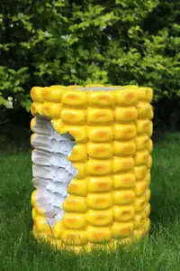 Giant Food Stool Accent Chair Corn Design Funny Interior Goods Yellow H14.6" - Picture 1 of 13