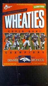 Mockup 1997 Wheaties Denver Broncos Super Bowl XXXII Champions Cereal Box