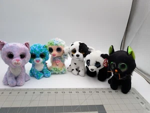 Ty Beanie Boos Plush Lot Cassidy Luther Rainbow Leona Baboo Oleander Stuffed - Picture 1 of 16