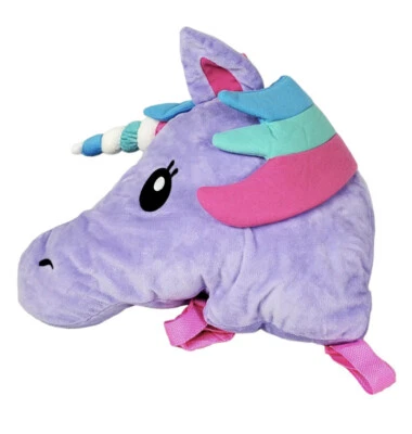 Unicorn Plush Backpack Purple Pink Straps Novelty Stuffed Animal Plush Soft - Image 1 of 2