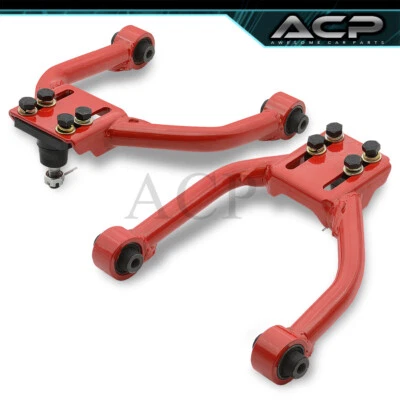 For 01-05 Lexus IS300 RS200 Front Replacement Steel Adjustable Camber Arms Red - Image 1 of 3