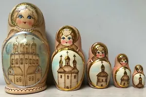 5-teilige russische traditionelle handgefertigte verschachtelte Puppe - Bild 1 von 6