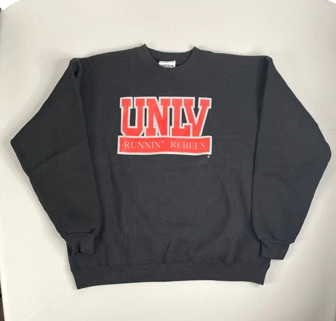 UNLV Runnin Rebels Vintage Lee Crew Neck Sweatshirt Mens XL Black Cover