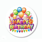 30 Happy Birthday Balloons Favors Scrapbook Stickers 1.5" Envelope Seals Labels