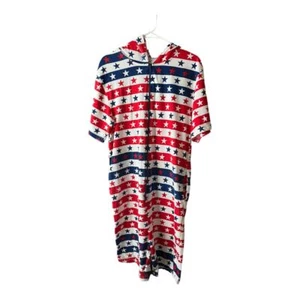 Mameluco con capucha bandera americana rojo blanco y azul para hombre talla mediana - Imagen 1 de 5