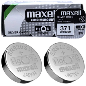 Maxell 371 SR920SW Watch Battery SR69 D371 V371 1.5V Silver Oxide Pack of 2 - Picture 1 of 1