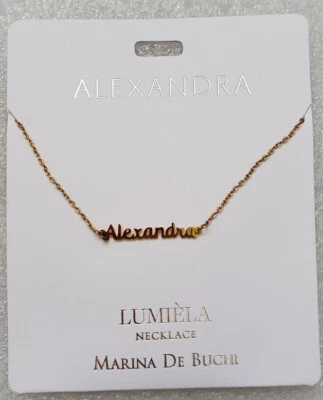 Lumiela "Alexandra" Collar Personalizado Libre de Níquel Color Dorado NUEVO Marina Foto 1 de 2