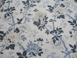Lee Jofa Fabric 'INISFREE - DENIM' 4 METRES (400cm) Linen Mix CARRIER & CO - Picture 1 of 8
