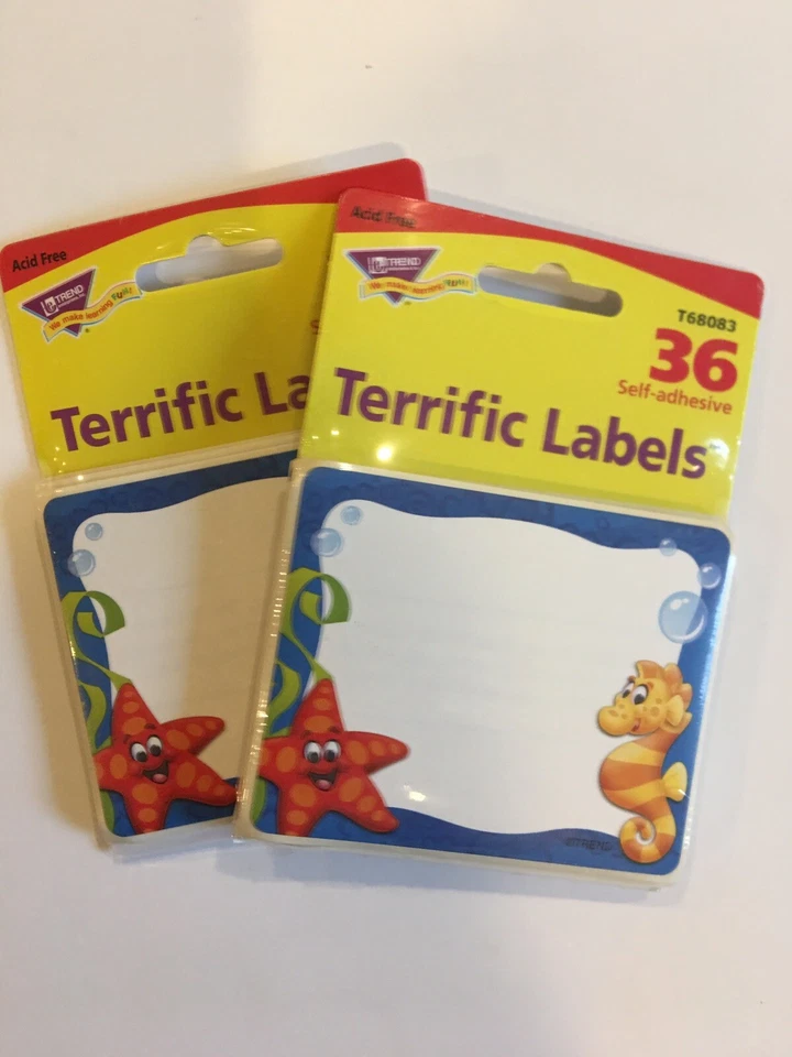 Sea Buddies™ Terrific Labels™ Trend Enterprises Inc. T-68083 2 Pack 72 Labels - Image 1 of 1